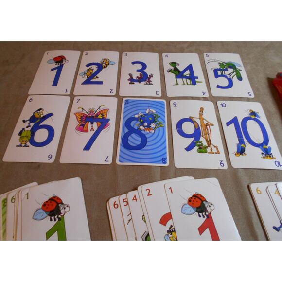 2005 Crazy 8's Jumbo Card Game Complete Insect Bug Theme Fundex #3210 - Picture 3 of 8